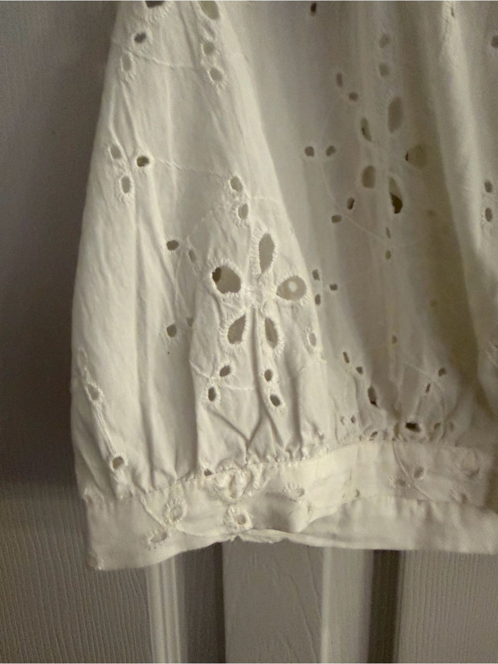 Free People white Eyelet Crop Top - Picture 5 of 7